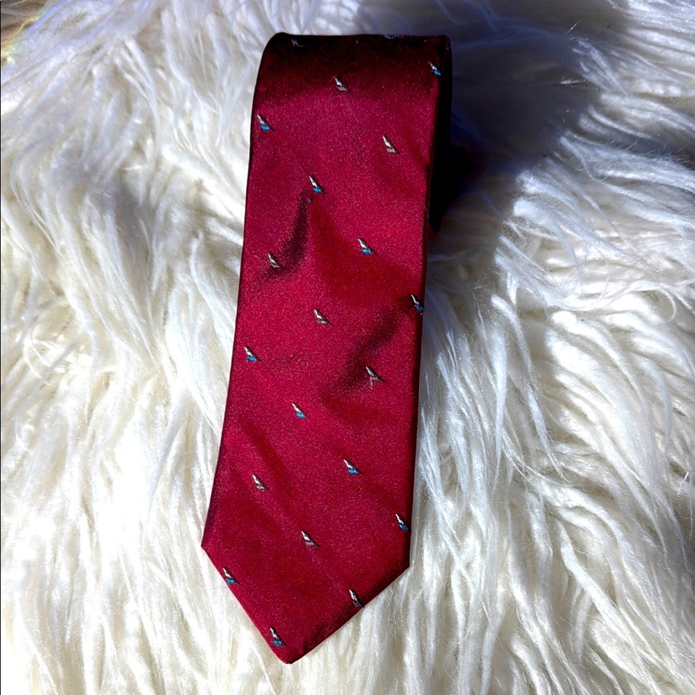 365.  Pour Les Hommes by Mervyns Elegant Red Silk Tie